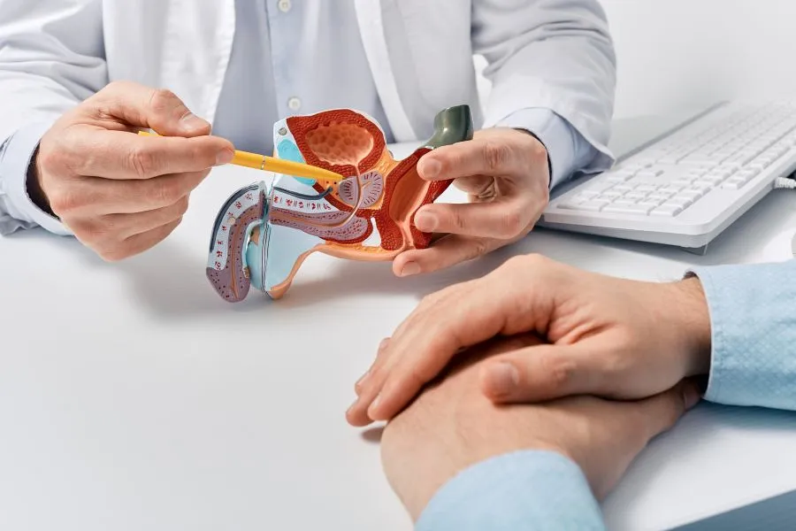 doctor and patient discussing prostate health